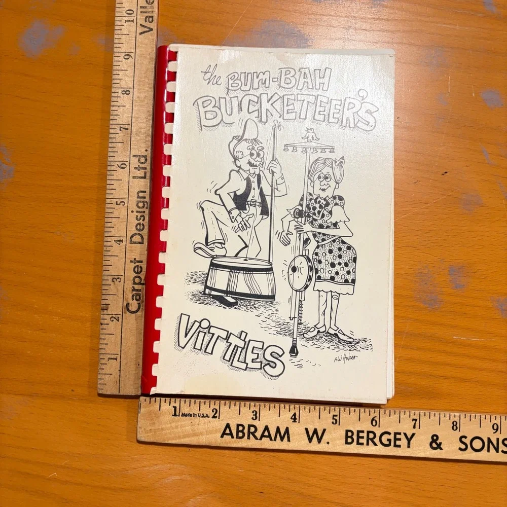 Vintage The Bum-Bah Bucketeers Vittles Cookbook Harleysville PA Kitsch Regional